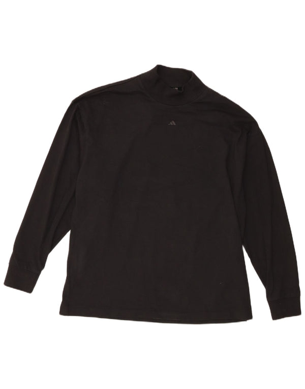 Tricou cu mânecă lungă, bumbac, negru mic, cu grafică, Adidas