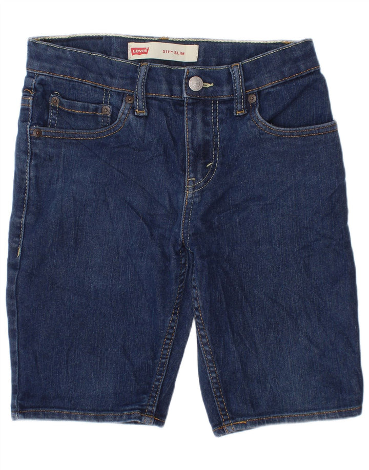 Pantaloni scurți Levi's Boys 511 Slim Denim 9-10 ani W25 Bumbac albastru
