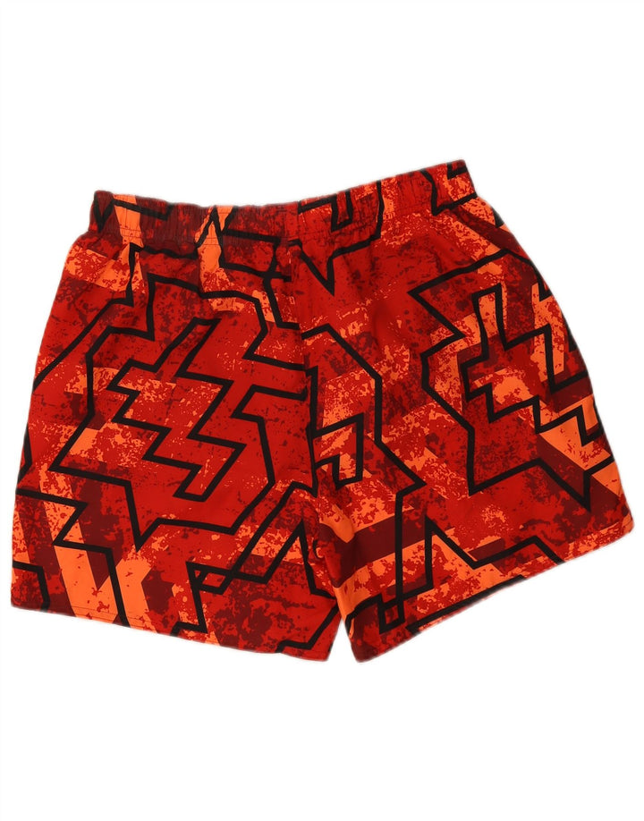 Pantaloni scurți de înot Adidas bărbați roșu mediu geometric