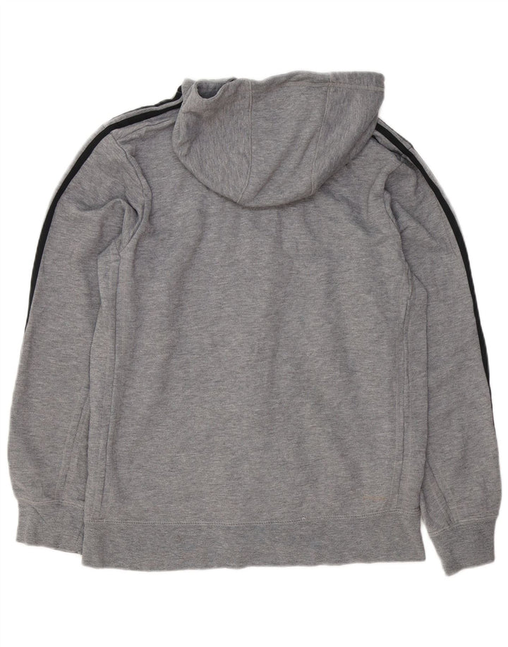 Pulover Adidas pentru bărbați, cu fermoar, bumbac, gri mediu