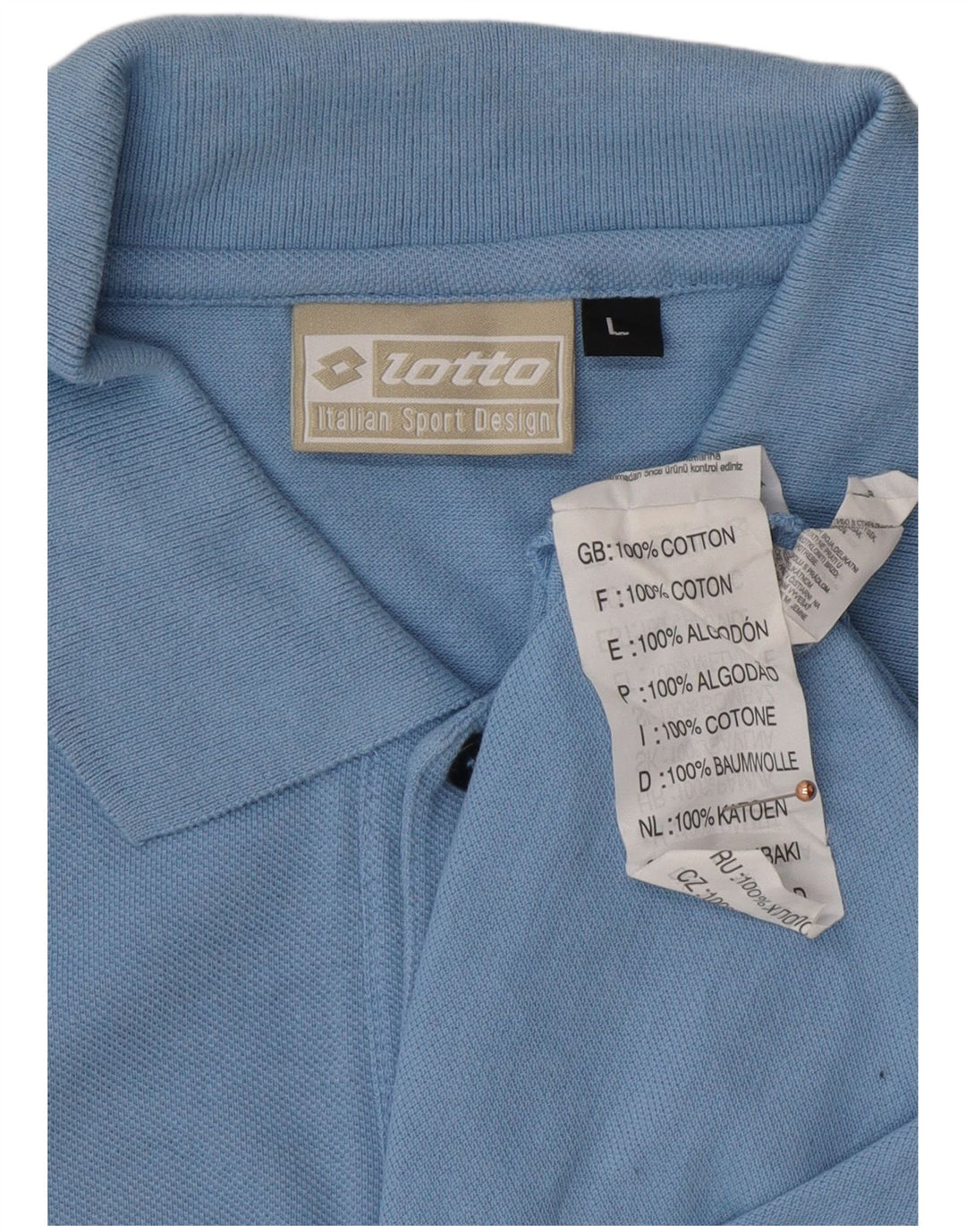 Tricou polo LOTTO pentru bărbați, mare, albastru, bumbac