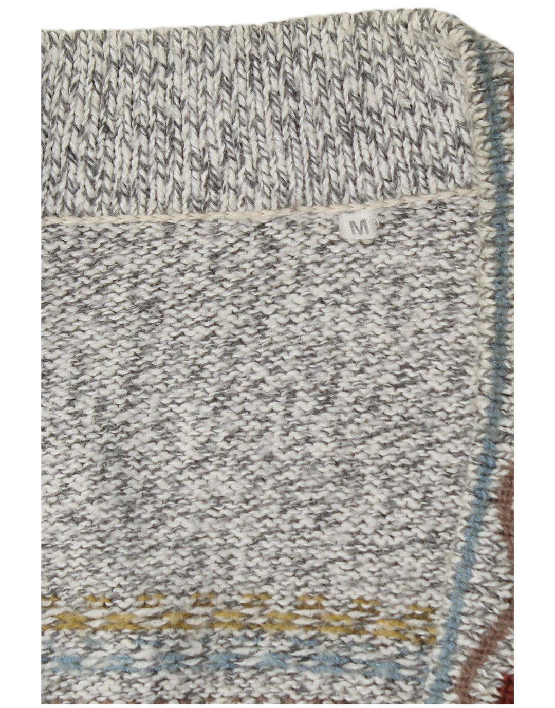 Pulover cardigan pentru bărbați VINTAGE Gri mediu Fair Isle