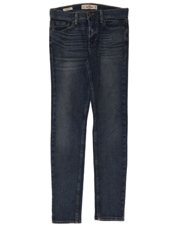 Blugi pentru bărbați Hollister Super Skinny W30 L32 Blue Cotton