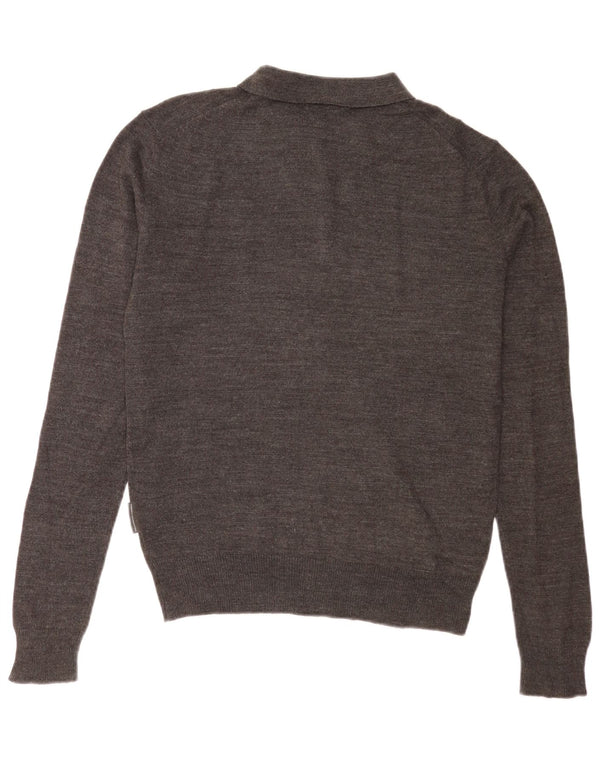 Pulover pentru bărbați French Connection cu gât polo XS acrilic gri