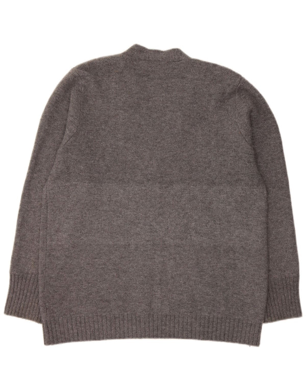 Pulover cardigan pentru femei Zara UK 14 Medium Gri Acrilic