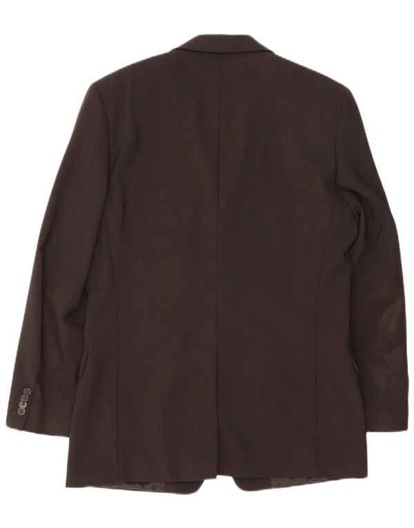 Hugo Boss Mens 3 Button Blazer Jacket IT 46 Small Black Virgin Wool