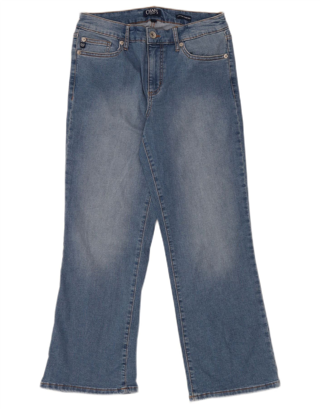 Jeans tăiați pentru femei Kick cu talie mijlocie CHAPS US 8 Medium W29 L26 Bumbac albastru