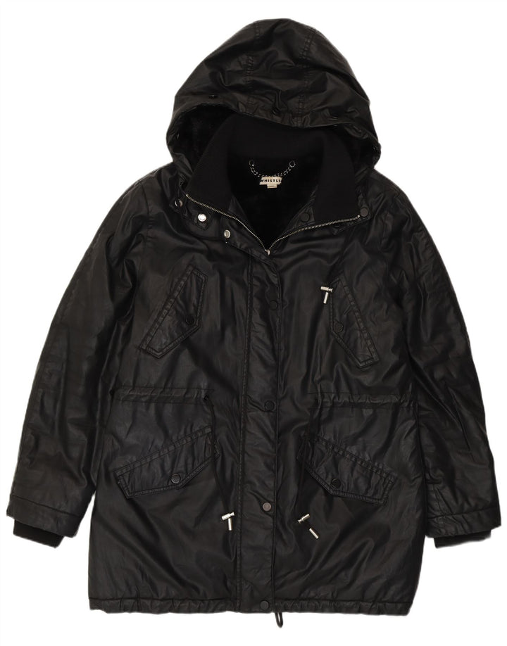 Jachetă parka în sherpa supradimensionată pentru femei Whistle UK 10 Small Black