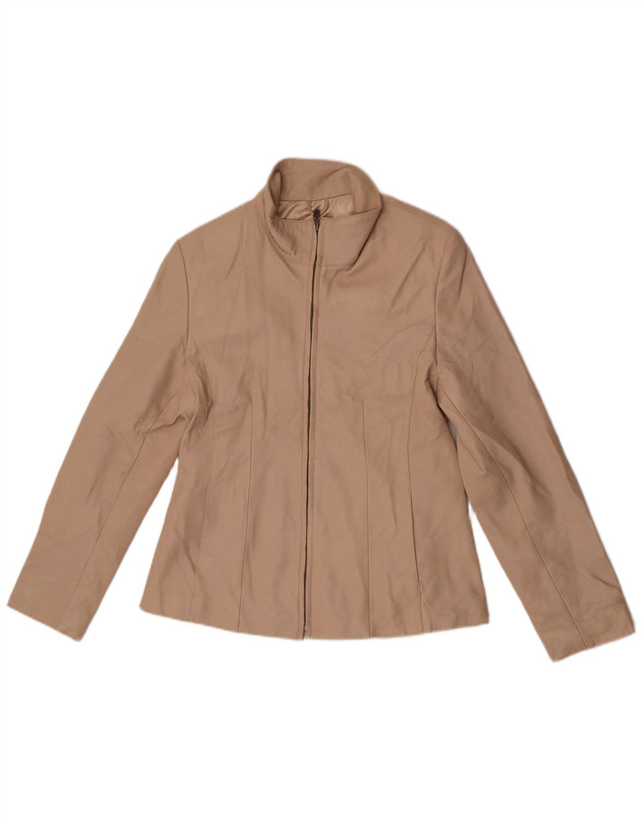 Jachetă de piele Lakeland pentru femei UK 12 Medium Beige Piele