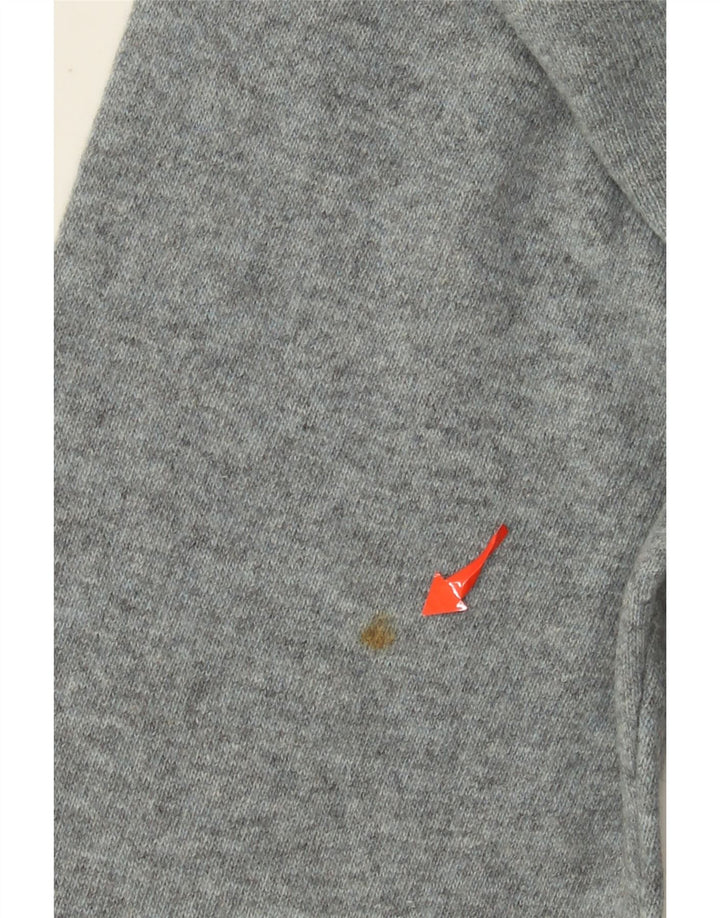 Pulover pentru bărbați cu gât rulat BENETTON, mare, gri Argyle/Lână diamant