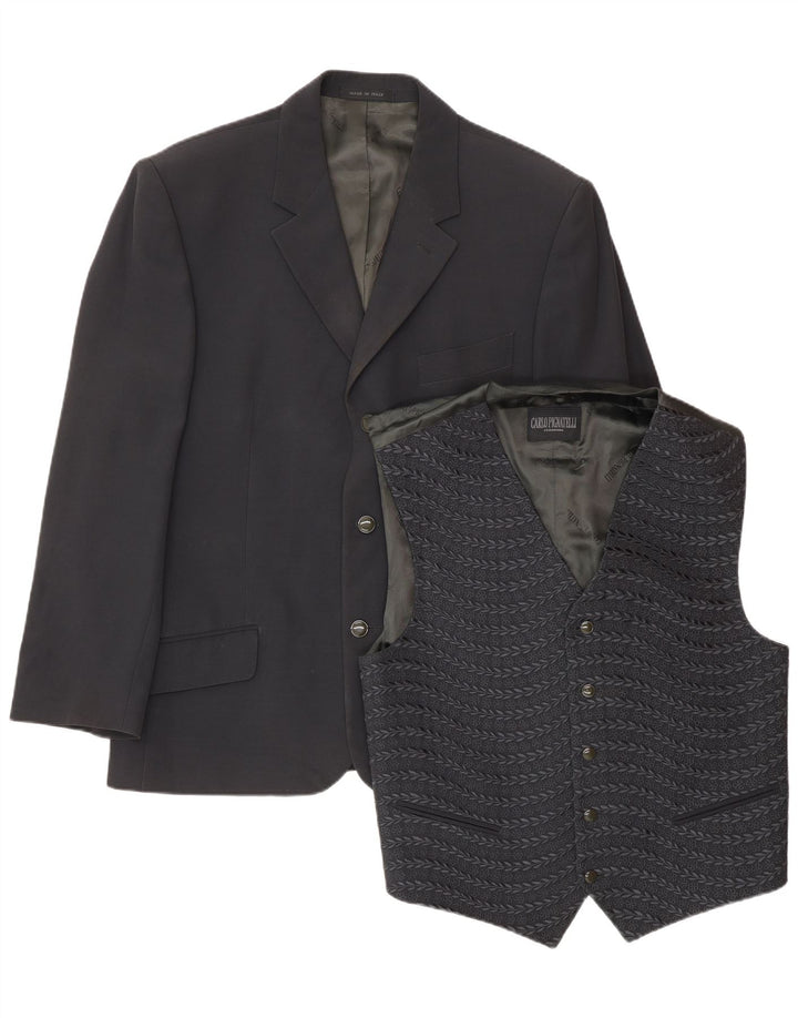 Carlo Pignatelli Set 2 piese 3 butoane pentru bărbați IT 52 XL Acetat bleumarin