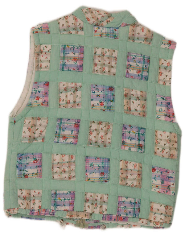 Gilet pentru femei Trissi IT 40, verde mediu, bumbac mozaic