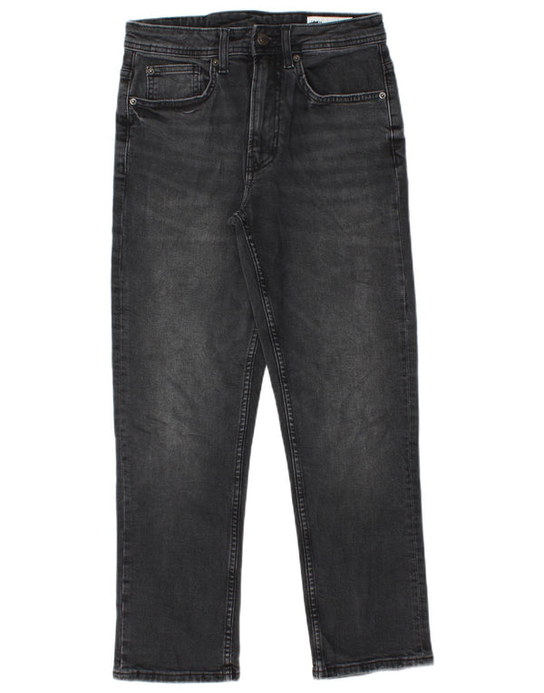 Blugi Drepți Femei Zara EU 34 2XS L24 L26 Bumbac Negru