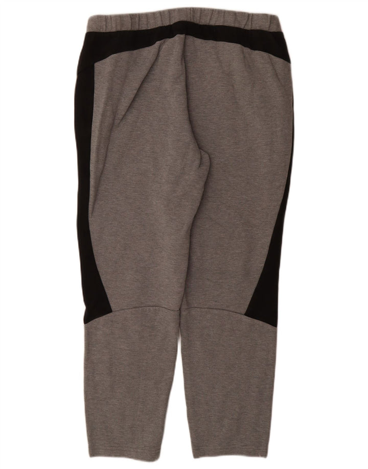 Pantaloni de trening PUMA pentru bărbați, bumbac color bloc, gri mare