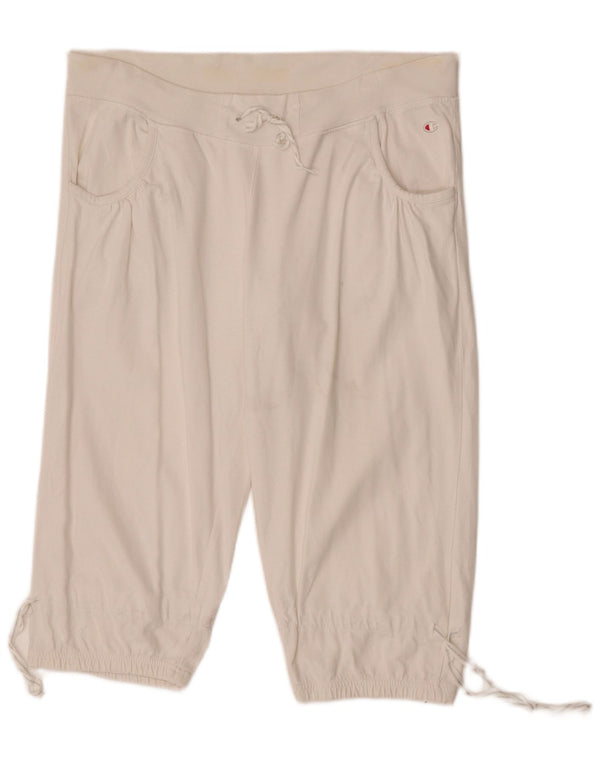 Champion Womens Capri Trening Pantaloni Joggeri UK 18 XL Bumbac alb