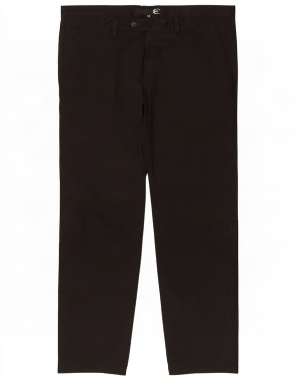 Just Cavalli Mens Regular Chino Trousers W40 L32 Black Bumbac