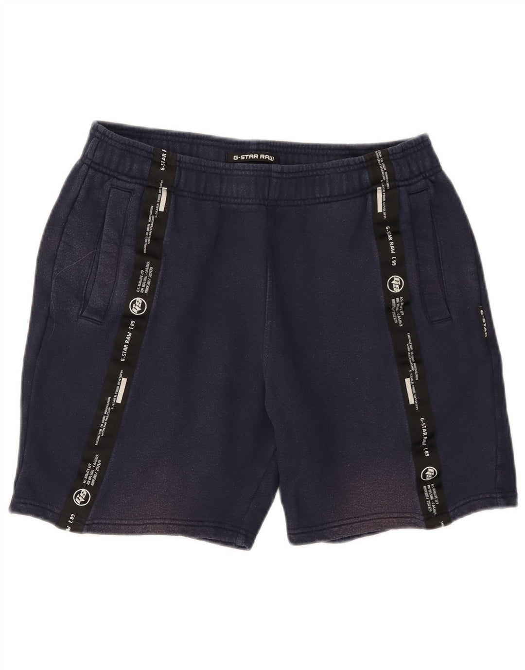 Pantaloni scurți sport grafic G-STAR pentru bărbați, bumbac mediu albastru bleumarin