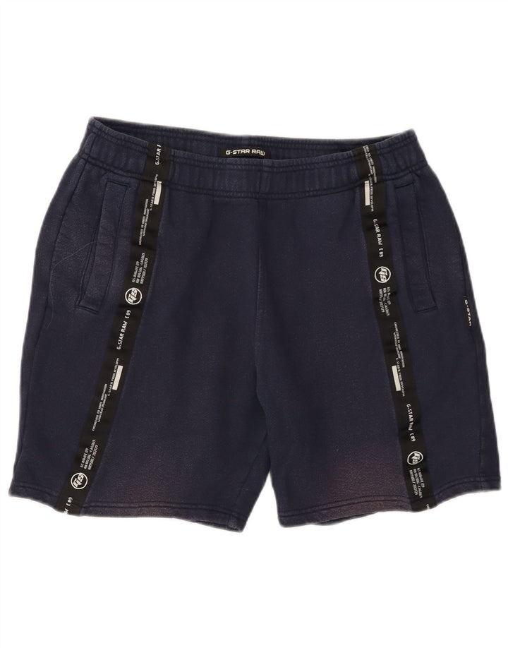 Pantaloni scurți sport grafic G-STAR pentru bărbați, bumbac mediu albastru bleumarin