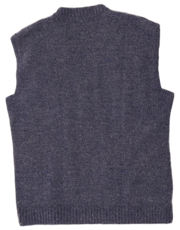 Vintage Mens Vest Tank Top Mediu Bleumarin