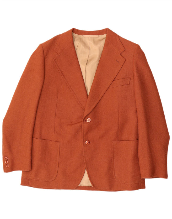 Jachetă vintage pentru bărbați cu 2 nasturi, UK 38, maro mediu