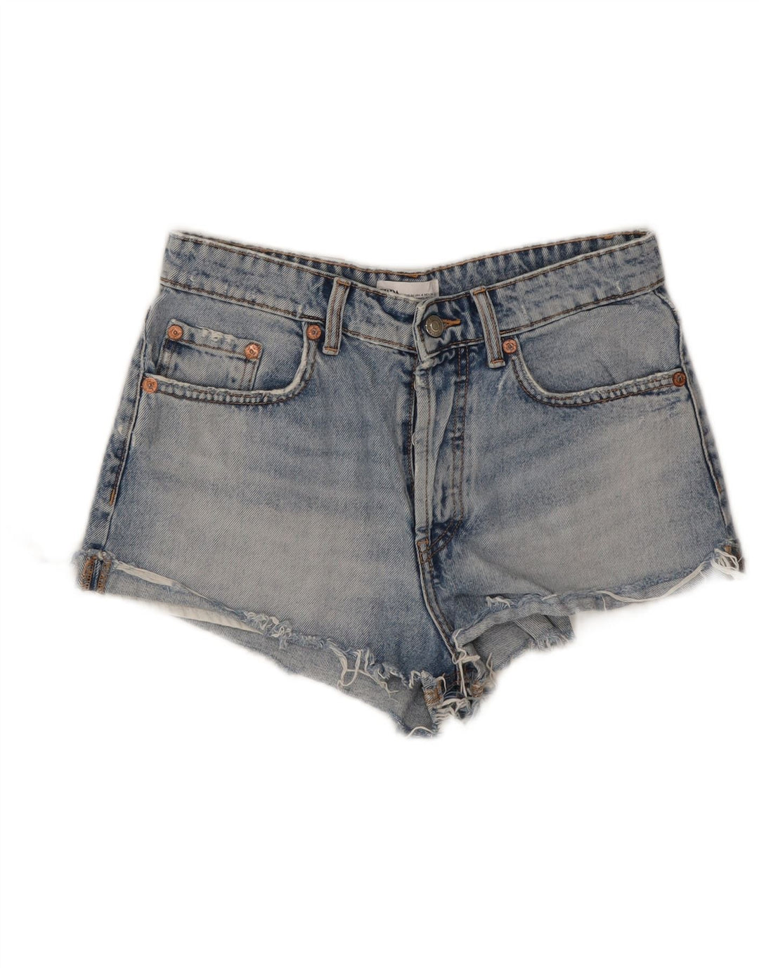 Pantaloni caldi din denim pentru femei Zara EU 36 XS W26 Albastru