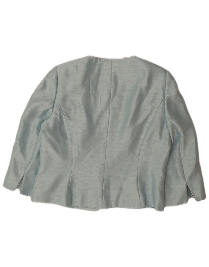 JACQUES VERT Jachetă pentru femei cu mânecă 3/4 cu 1 nasture, Marea Britanie 14, Albastru