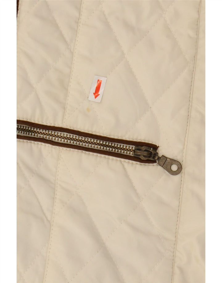 Gilet matlasat Zara pentru femei UK 12 Medium Off White Colorblock Poliester
