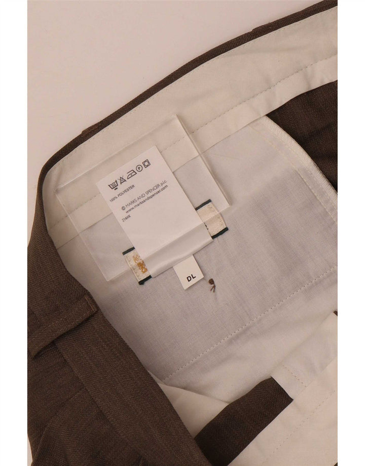 Pantaloni de costum pentru bărbați Marks & Spencer L38 L31 poliester gri