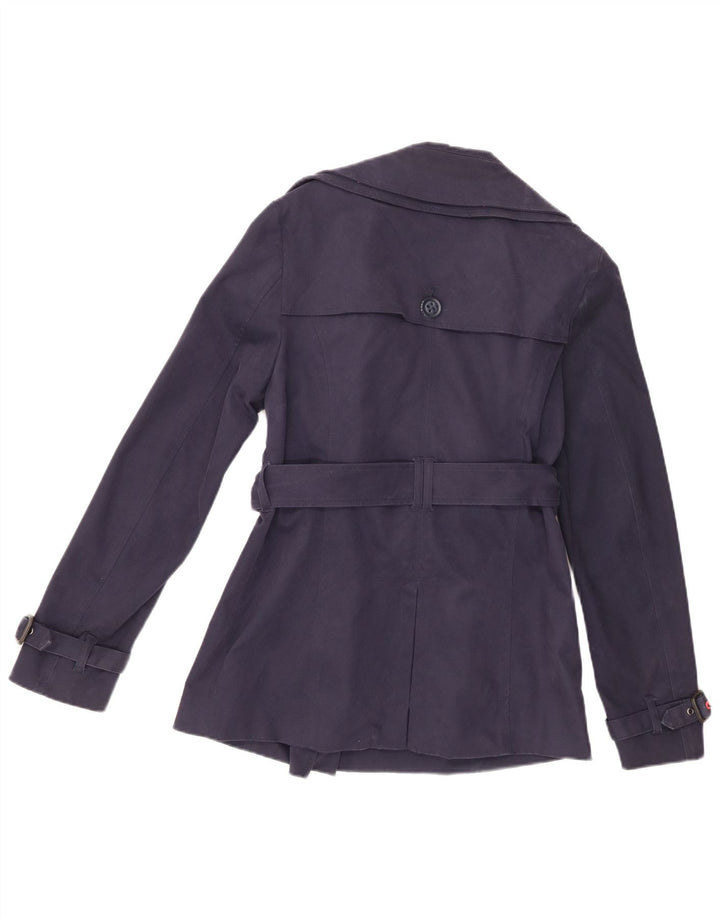 Trench pentru femei Superdry UK 14 Medium Bleumarin Bumbac