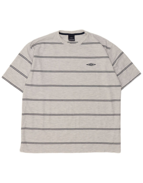 Tricou pentru bărbați Umbro Top XL poliester cu dungi gri