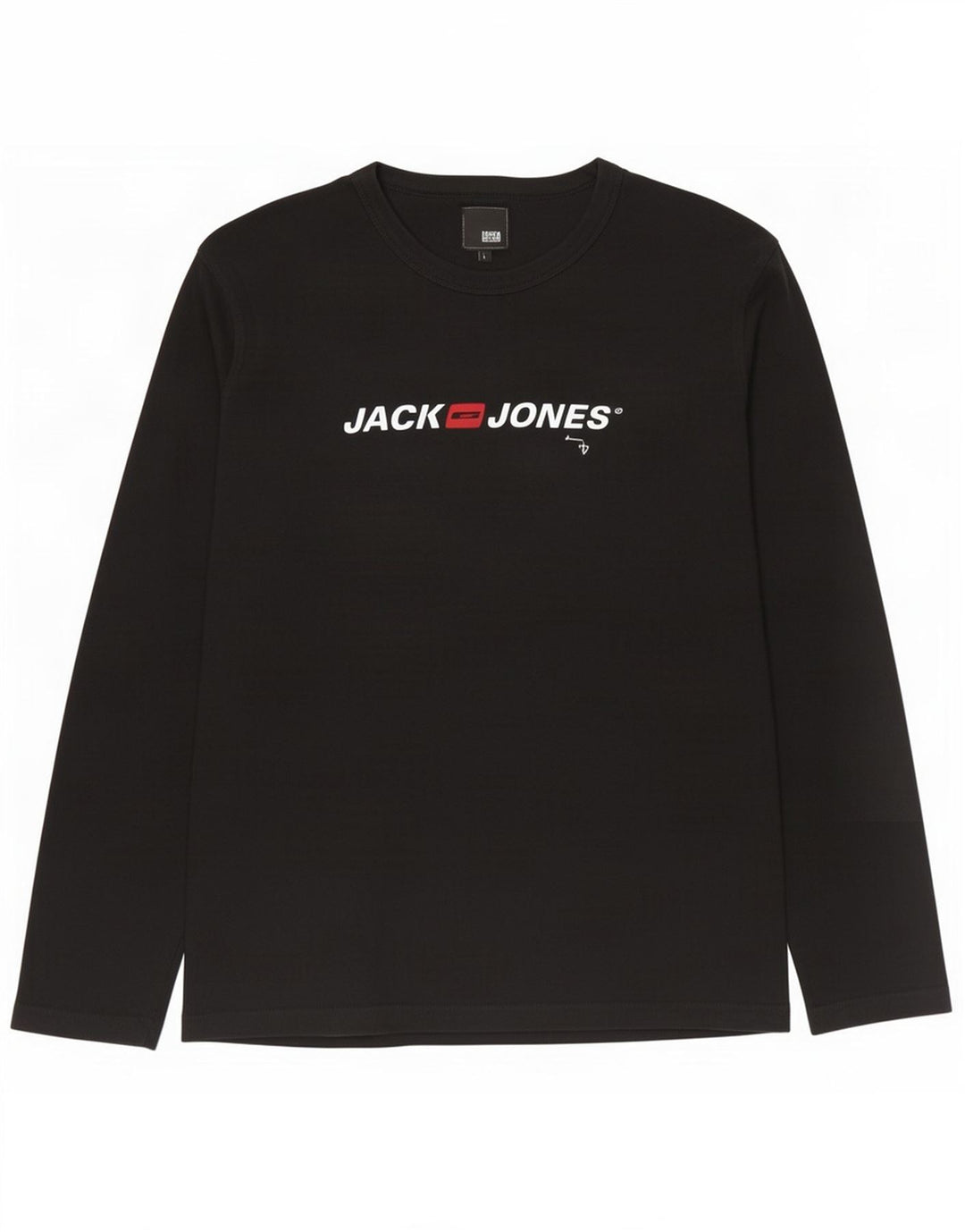 Jack & Jones Tricou cu mânecă lungă, mare, negru, pentru bărbați