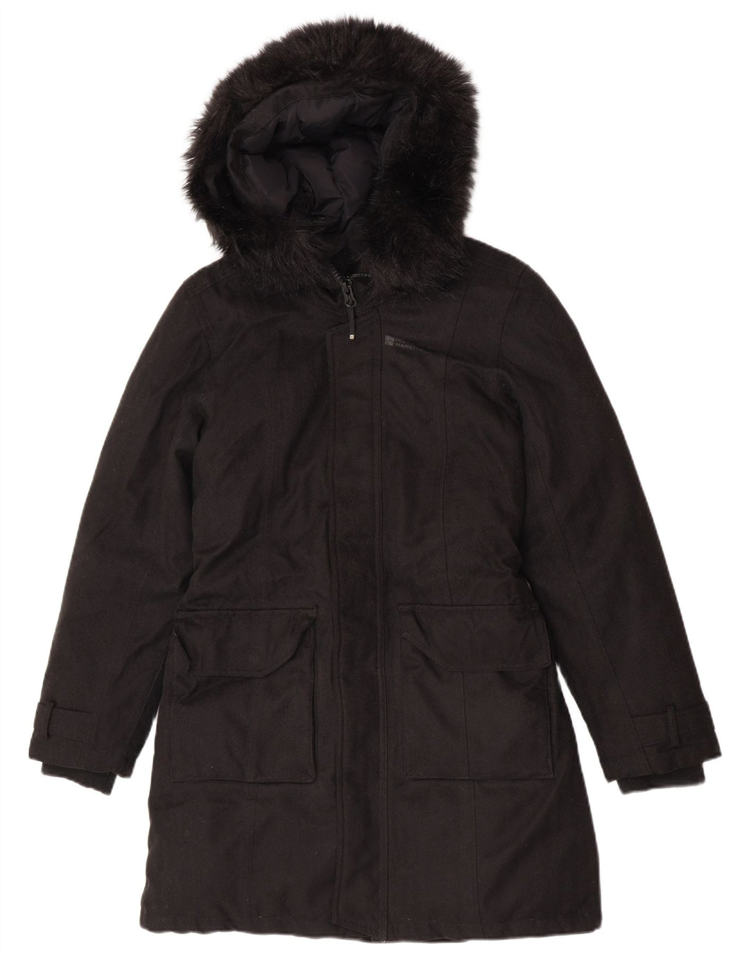 Manton căptușit cu glugă pentru femei Mountain Warehouse UK 10 Poliester negru mic