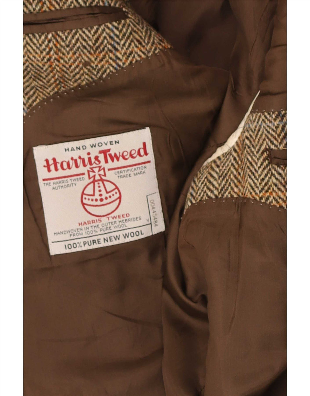 Jachetă pentru bărbați Harris Tweed cu 2 nasturi, UK 42 XL, maro, lână nouă, carouri