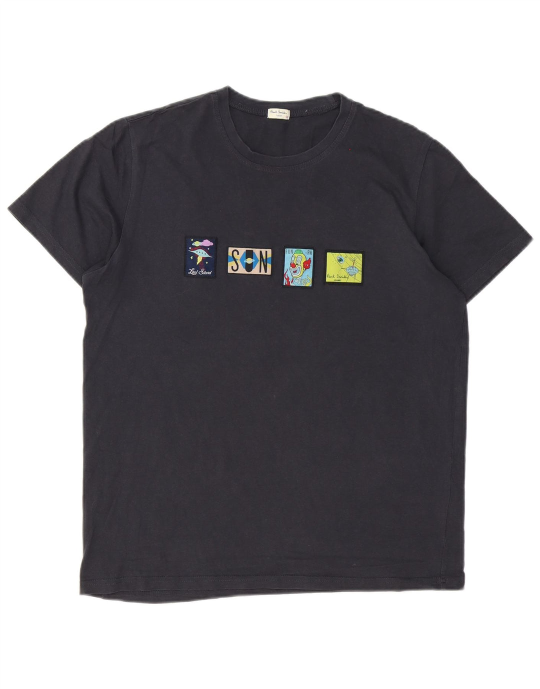 Tricou grafic pentru bărbați Paul Smith Top din bumbac gri mediu