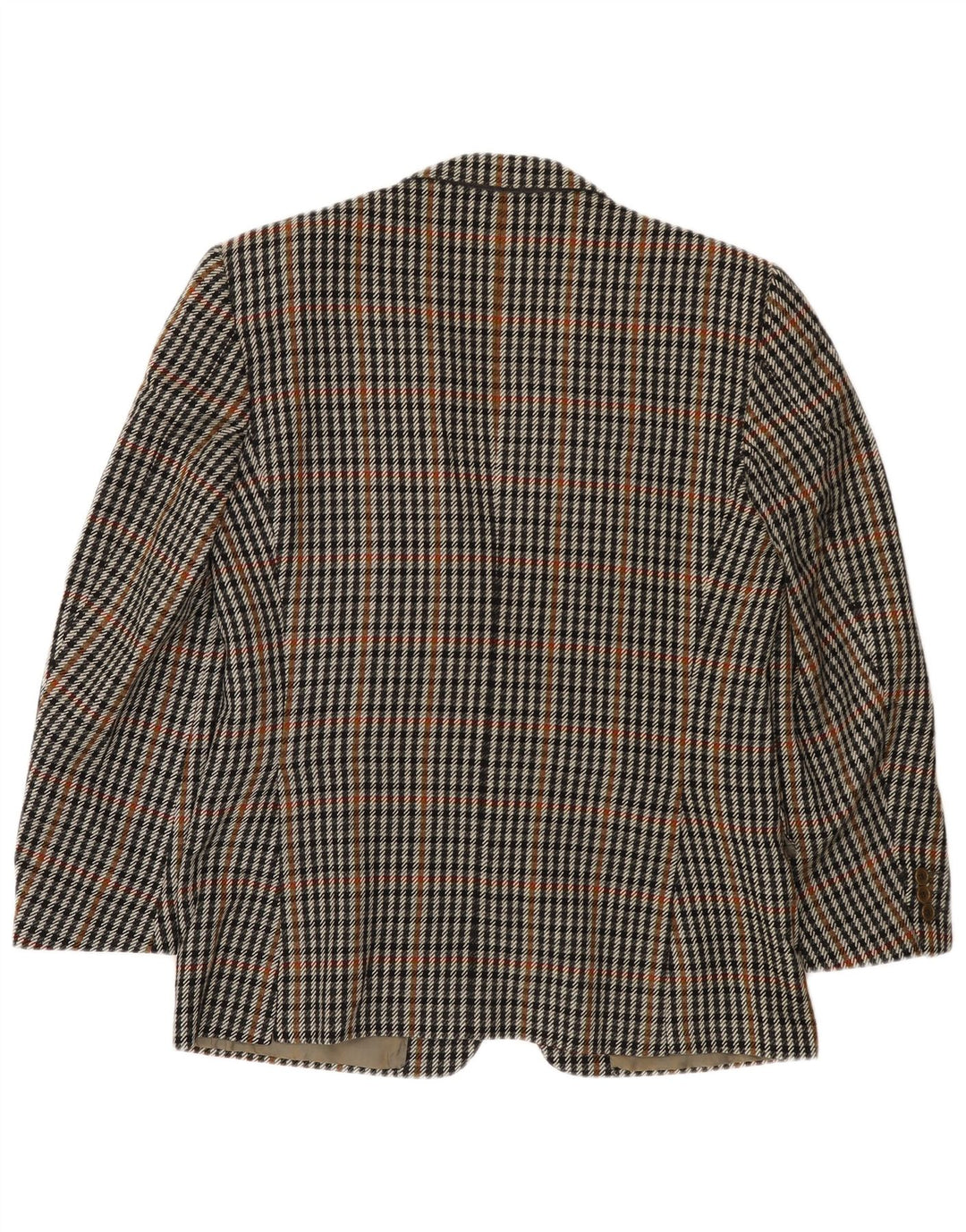 Jachetă pentru bărbați VINTAGE cu 2 nasturi IT 50 Lână mare gri Houndstooth