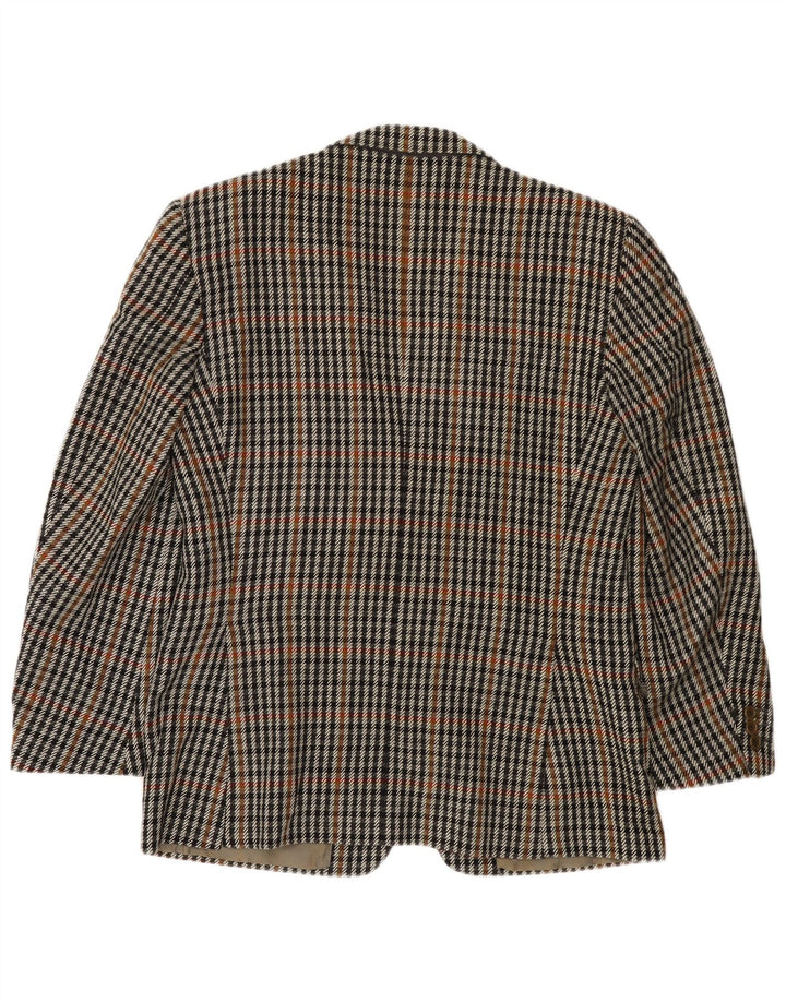 Jachetă pentru bărbați VINTAGE cu 2 nasturi IT 50 Lână mare gri Houndstooth