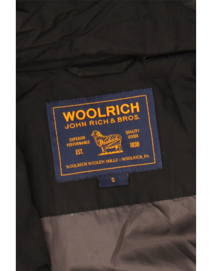 Palton căptușit cu glugă Woolrich pentru femei UK 10 Small Black