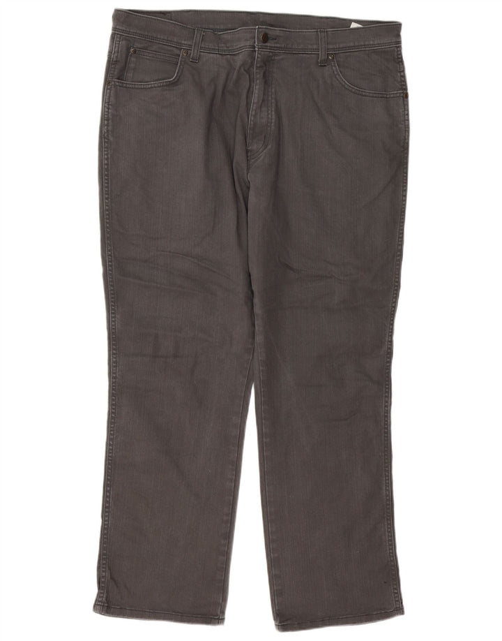 Blugi drepti pentru bărbați Wrangler W40 L30 bumbac gri