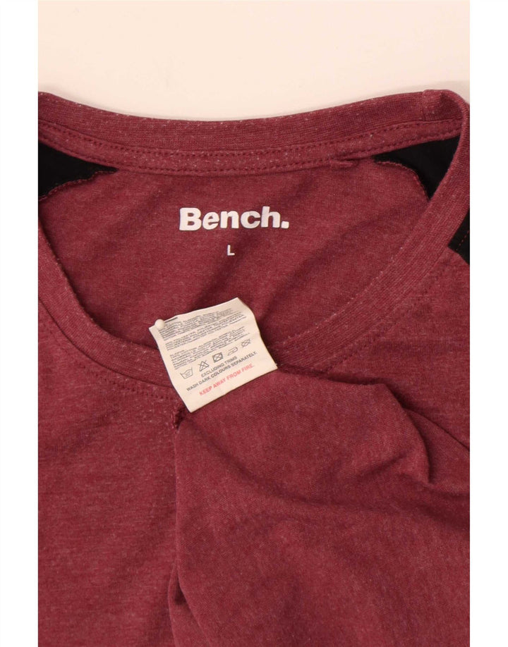 Tricou obișnuit cu mânecă scurtă pentru bărbați Bench Top mare, roșu, bumbac color bloc