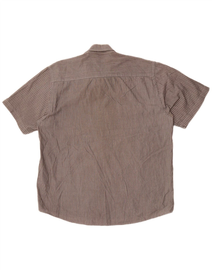 Cămașă cu mânecă scurtă pentru bărbați Pierre Cardin, XL, cu dungi gri, poliester