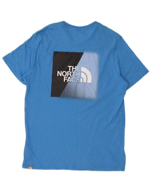 Tricou grafic pentru bărbați The North Face Top din bumbac albastru mediu