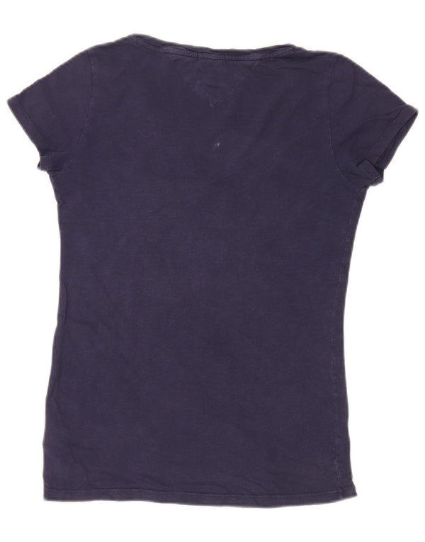 Tricou grafic Tommy Hilfiger pentru femei Top UK 10 mic Bumbac bleumarin