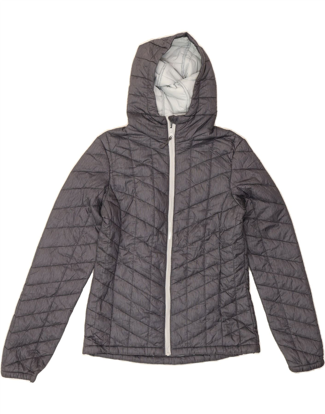 MOUNTAIN WAREHOUSE Womens Hooded Padded Jacket UK 10 Small  Grey Polyester Vintage Mountain Warehouse and Second-Hand Mountain Warehouse from Messina Hembry 