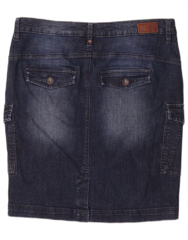 Fusta Cargo Denim pentru femei Esprit W30, bumbac albastru mediu