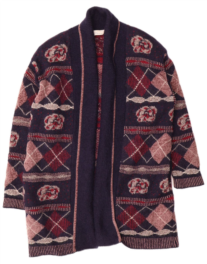 Pulover cardigan cu paragate pentru femei Marks & Spencer UK 12 Medium Bleumarin