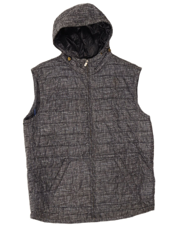 Gilet căptușit cu glugă Massimo Dutti pentru bărbați UK 44 2XL bleumarin policlorid