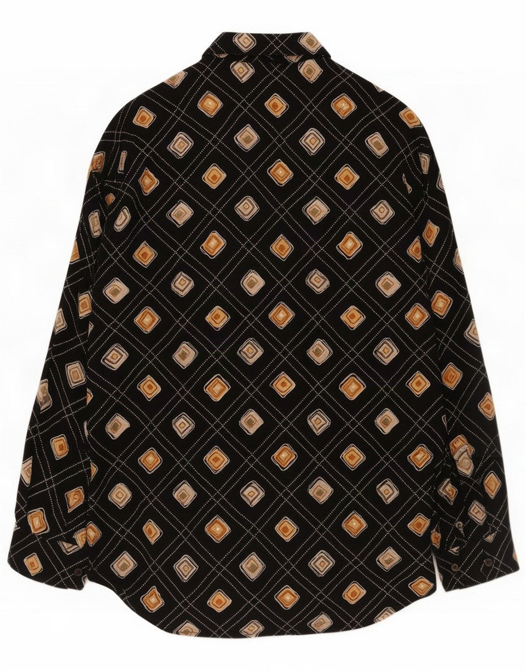 Kantaros Cămașă pentru bărbați Medium Black Geometric