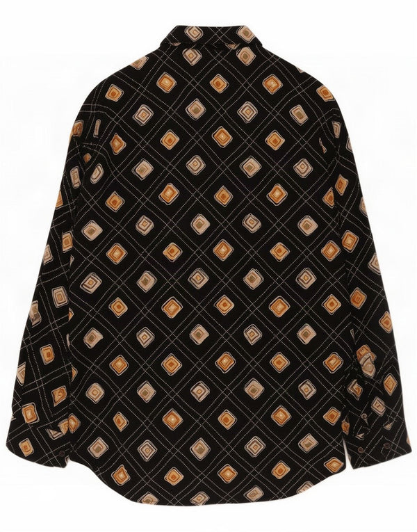 Kantaros Cămașă pentru bărbați Medium Black Geometric