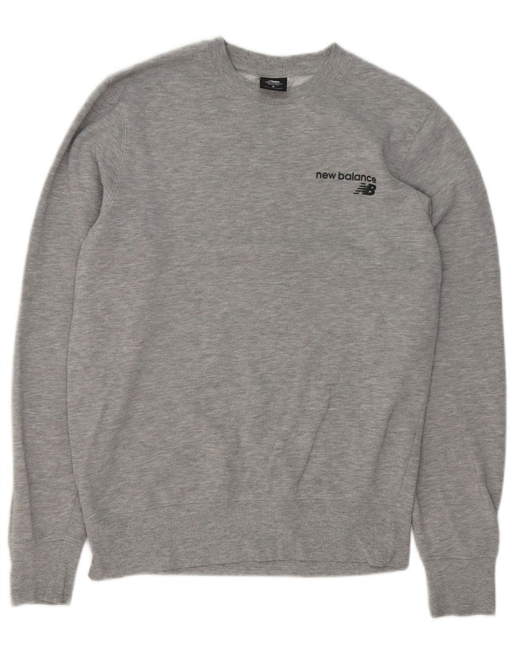 Hanorac pentru bărbați New Balance Jumper mic, gri, bumbac