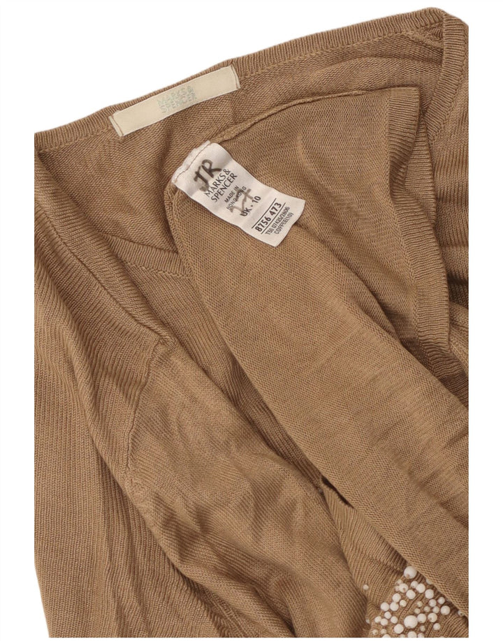 Pulover cardigan supradimensionat pentru femei Marks & Spencer UK 10 mic maro